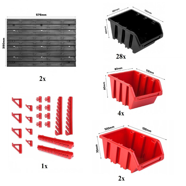 Панель для инструмента 58х78см на 34 контейнера -
                                                        Фото 3