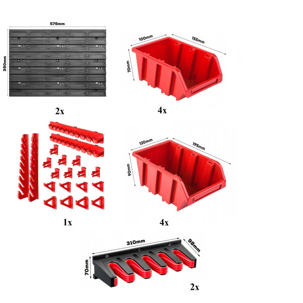 Панель для садовых инструментов 115х39см 8 контейнеров -
                                                        Фото 2