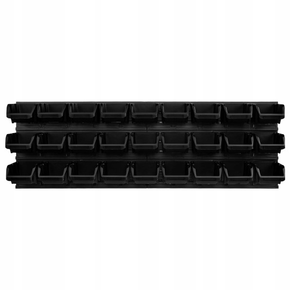 Панель для инструментов 115х39см на 27 черных контейнеров