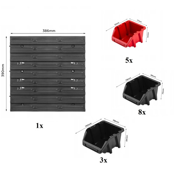 Панель с лотками 39х39см 16 контейнеров -
                                                        Фото 3