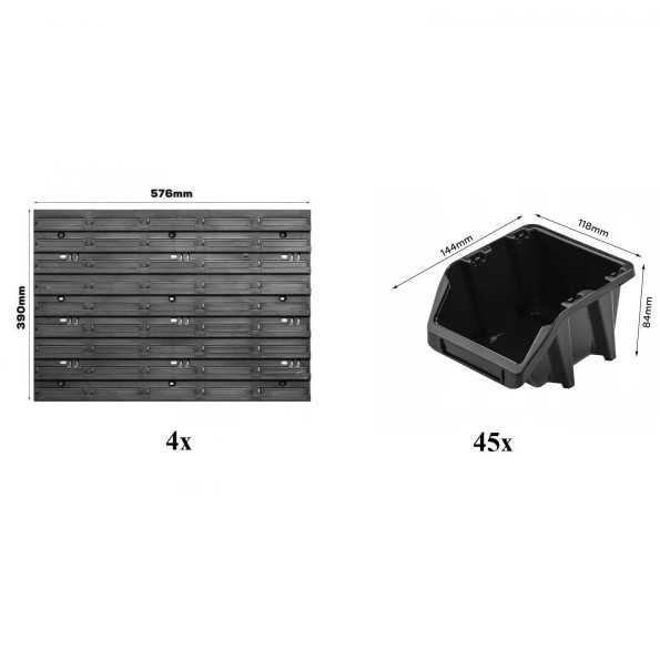 Панель з лотками контейнерами 115х78см, 45 контейнерів -
                                                        Фото 2