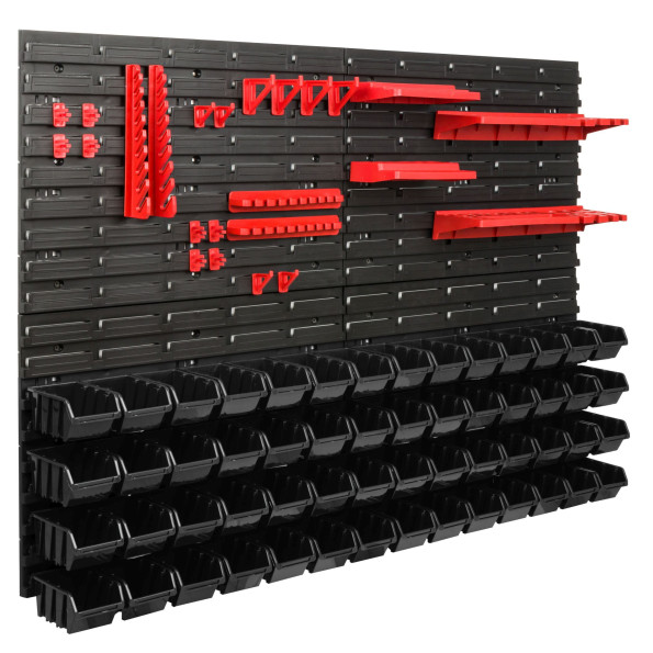 Панель для инструмента 115х78см на 56 черных контейнеров