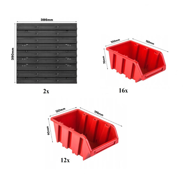 Органайзер настенный с лотками контейнерами 78х39см KOR1, в фирменной упаковке -
                                                        Фото 5