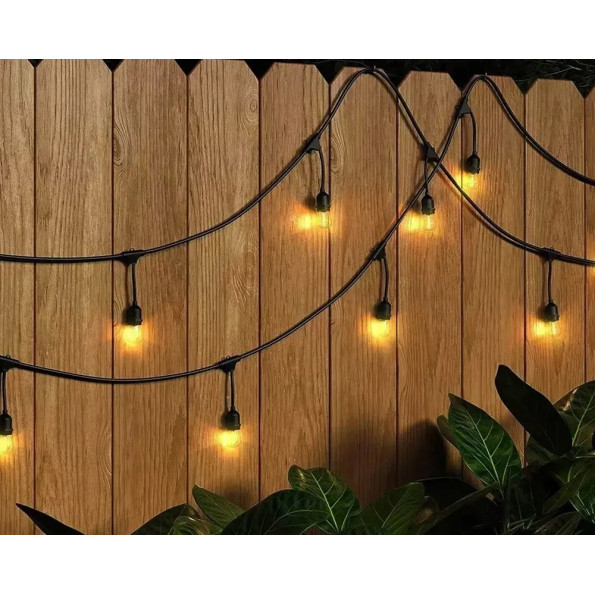 Садовая гирлянда 20м с 20 LED-лампами E27 — наружное декоративное освещение с возможностью соединения -
                                                        Фото 10