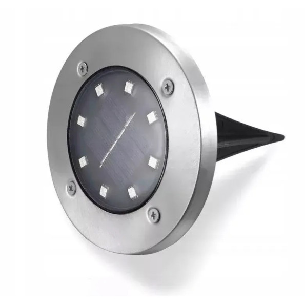 Набір з 4 сонячних ламп для саду, світильник на сонячній батареї, форма диск -
                                                        Фото 7