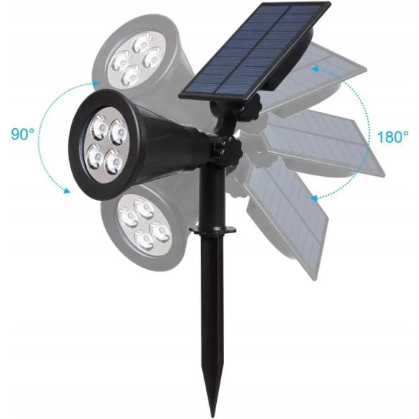 Садовый светильник-прожектор SuperLED Grasso на солнечной панели -
                                                        Фото 3