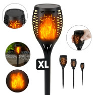 Набір з 2 сонячних LED ламп-фонарів XXL Flami SuperLED з ефектом полум'я Набір з 2 сонячних LED ламп-фонарів XXL Flami SuperLED з ефектом полум'я