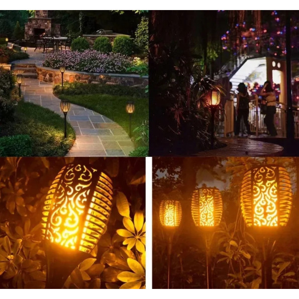 Набор из 2 солнечных LED ламп-факел XXL Flami SuperLED с эффектом пламени -
                                                        Фото 4