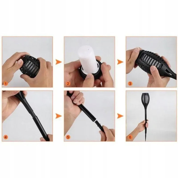 Набор из 2 солнечных LED ламп-факел XXL Flami SuperLED с эффектом пламени -
                                                        Фото 7