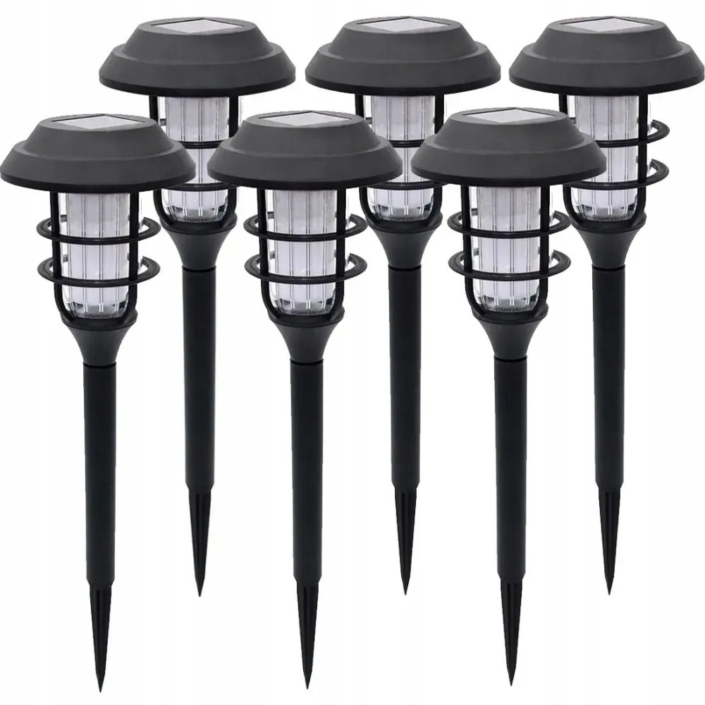 Лампа садовая солнечная светодиодная комплект 6шт, фонарь столбик SuperLED на солнечной батарее - Фото 7