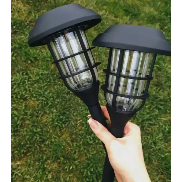 Лампа садова сонячна світлодіодна комплект 6шт, ліхтар стовпчик SuperLED на сонячній батареї -
                                                        Фото 4