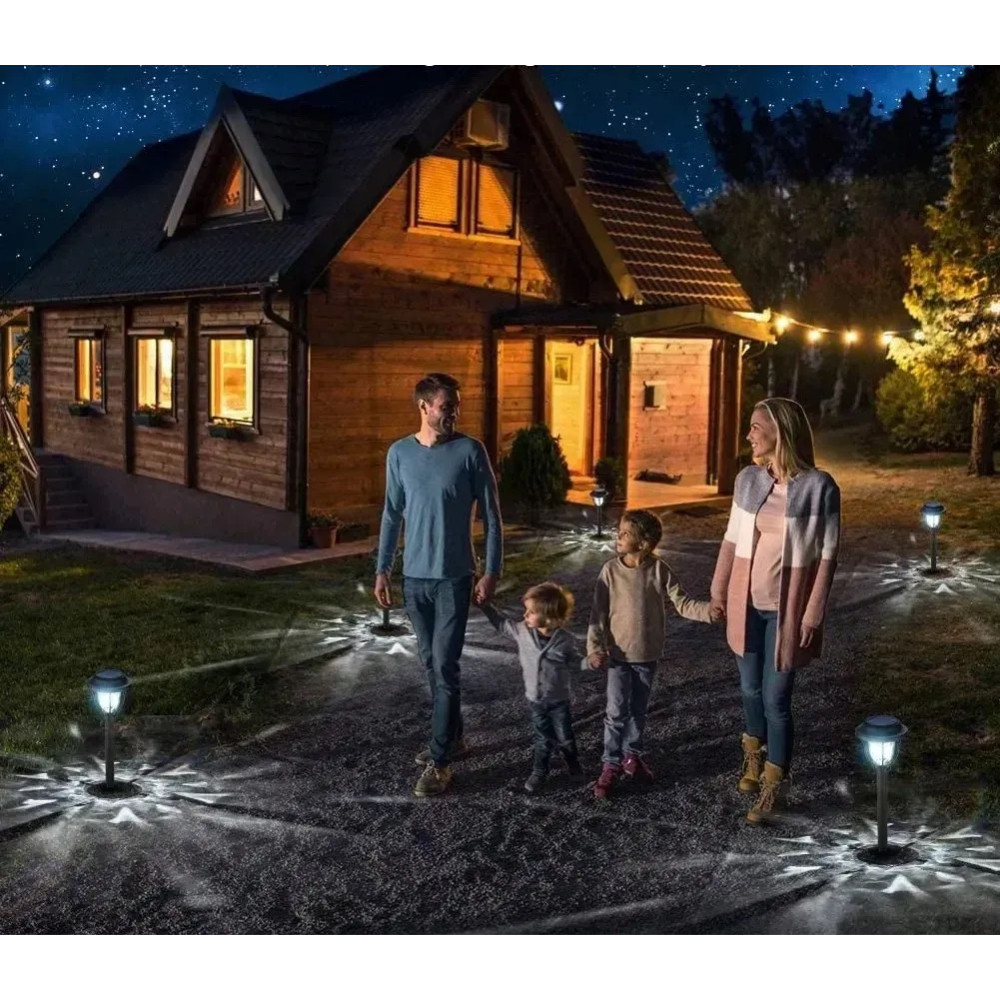 Набор 6 шт Фонарь садовый декоративный SuperLED Latarenka на солнечной панели - Фото 5