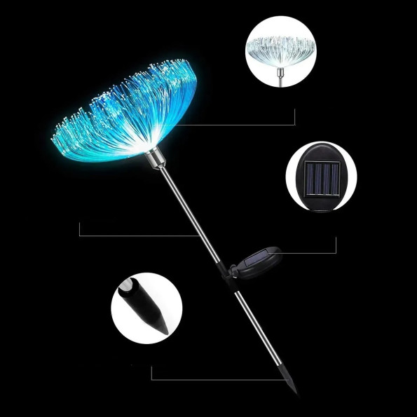 Декоративна садова лампа SuperLED 2шт - деревце з RGB-підсвіткою -
                                                        Фото 4