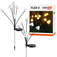 Светильник на солнечной батарее LED 2шт, садовый декор грибочки-дерево SuperLED