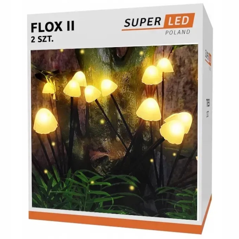 Светильник на солнечной батарее LED 2шт, садовый декор грибочки-дерево SuperLED - Фото 2