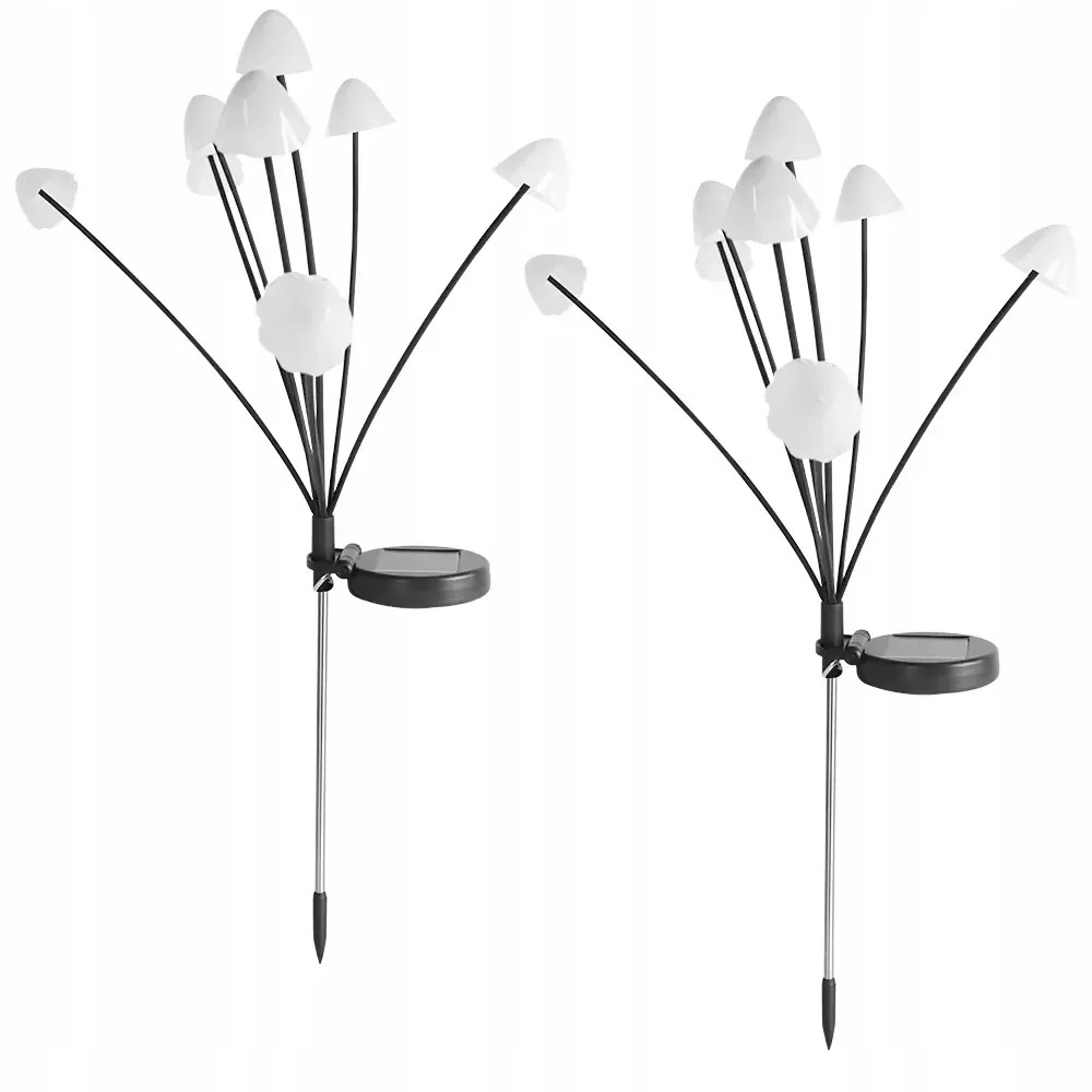 Светильник на солнечной батарее LED 2шт, садовый декор грибочки-дерево SuperLED - Фото 8