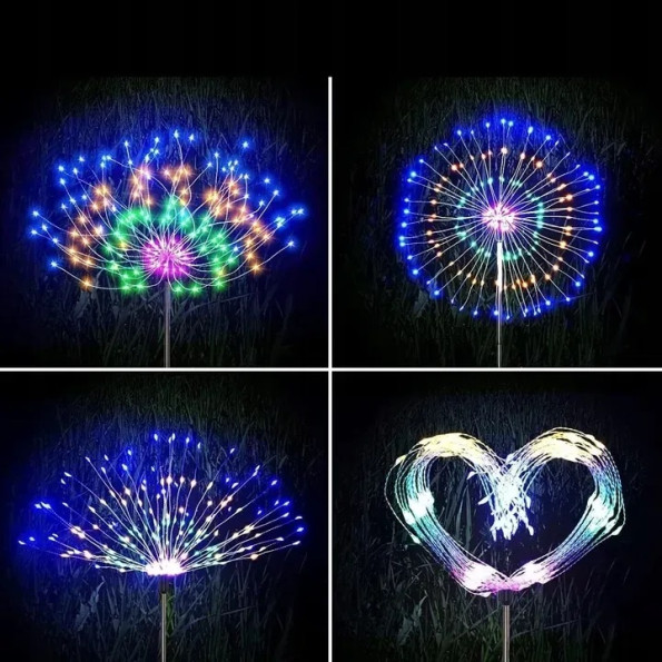 Комплект 4x сонячних ламп SuperLED "Деревце RGB" з пультом і USB -
                                                        Фото 6