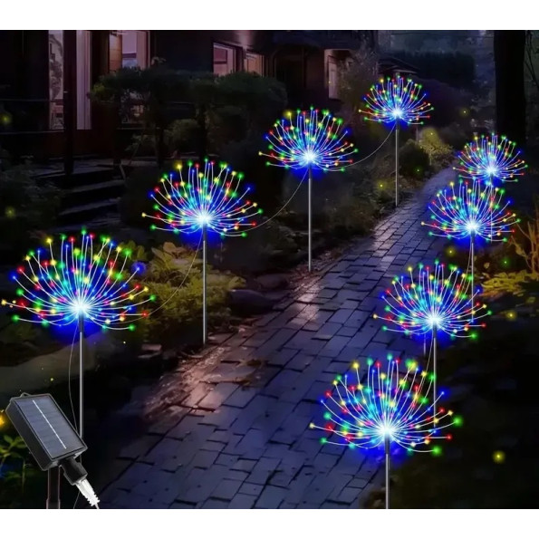 Комплект 4x сонячних ламп SuperLED "Деревце RGB" з пультом і USB -
                                                        Фото 8