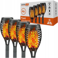 Солнечная садовая LED лампа факел Flami SuperLED с эффектом пламени, набор 4шт Солнечная садовая LED лампа факел Flami SuperLED с эффектом пламени, набор 4шт