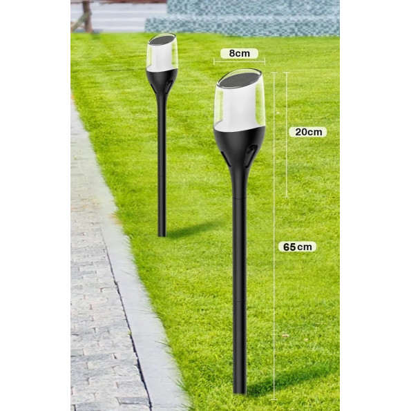 Солнечная садовая лампа-факел Premium SuperLED 65 см с эффектом пламени, набор 4шт -
                                                        Фото 2