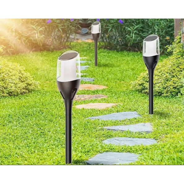 Солнечная садовая лампа-факел Premium SuperLED 65 см с эффектом пламени, набор 4шт -
                                                        Фото 4