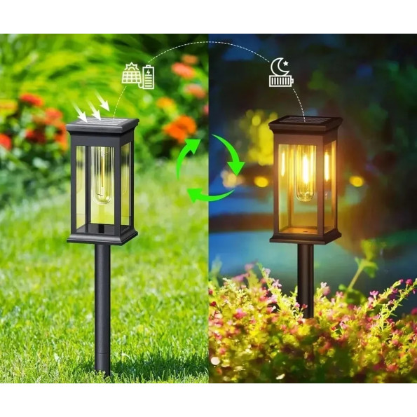 Набір сонячних ламп LED на ніжці для освітлення стежок -
                                                        Фото 2