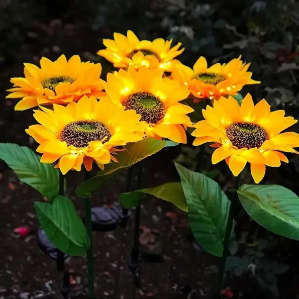 Декоративная садовая лампа «Подсолнух» на солнечной батарее -
                                                        Фото 9
