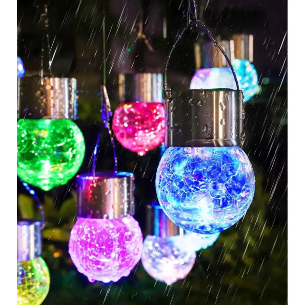 Підвісна сонячна лампа, куля скляна -
                                                        Фото 8