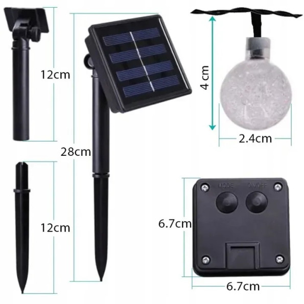 Сонячна гірлянда 50 кульок -
                                                        Фото 3