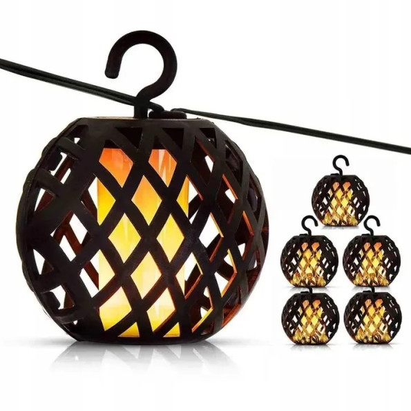 Вулична гірлянда 20м, ліхтарики з ефектом полум'я -
                                                        Фото 2