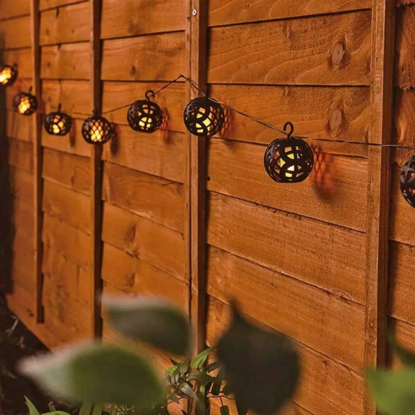 Вулична гірлянда 20м, ліхтарики з ефектом полум'я -
                                                        Фото 5