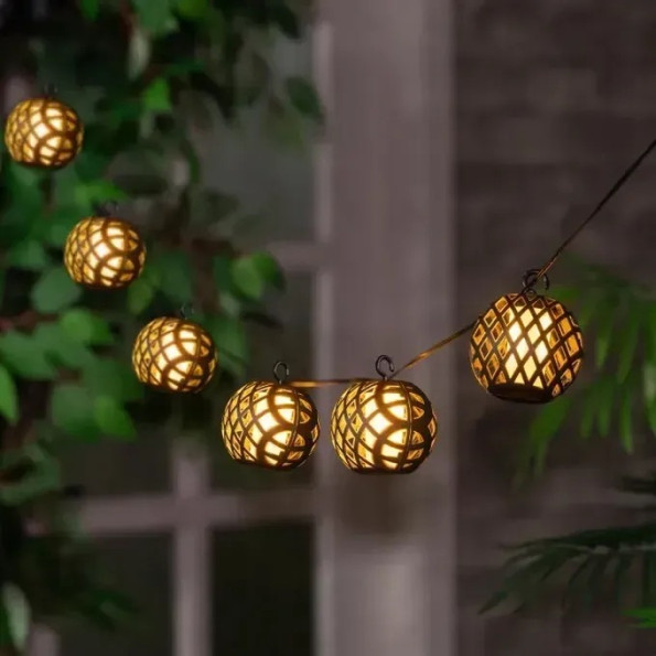 Вулична гірлянда 20м, ліхтарики з ефектом полум'я -
                                                        Фото 6