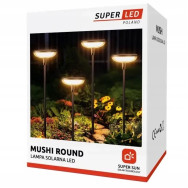 Солнечная садовая LED лампа-грибок круглая, набор 4шт Солнечная садовая LED лампа-грибок круглая, набор 4шт