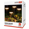 Солнечная садовая LED лампа-грибок круглая, набор 4шт