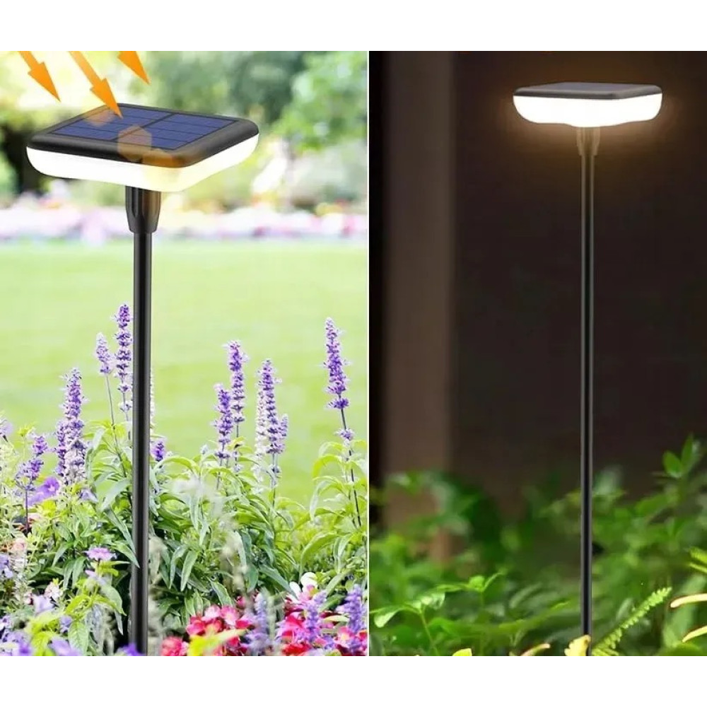 Садовый светильник на солнечной батарее SuperLED "Грибки" 76 см, квадратный, комплект 4шт - Фото 6