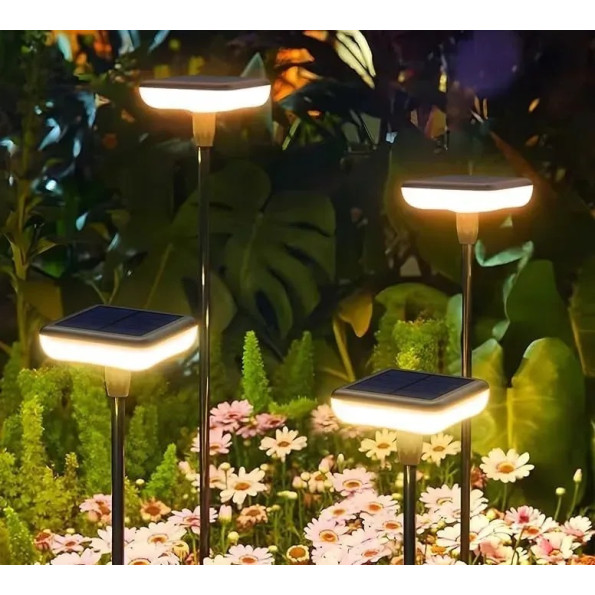 Садовий світильник на сонячній батареї SuperLED "Грибки" 76 см, квадратний, комплект 4шт -
                                                        Фото 7