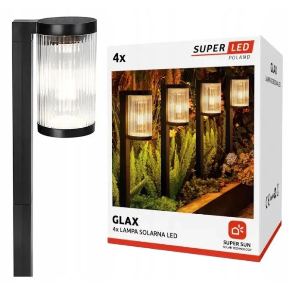 Светильник садовый на солнечной батарее, набор 4шт, SuperLED, фонарь филаментный, наземный