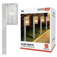 Светильник садовый на солнечной батарее белый, набор 4шт, SuperLED, фонарь филаментный, наземный