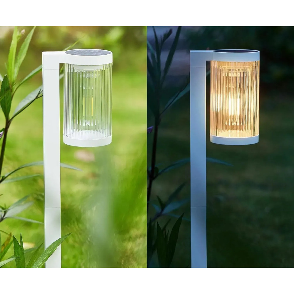 Светильник садовый на солнечной батарее белый, набор 4шт, SuperLED, фонарь филаментный, наземный - Фото 3