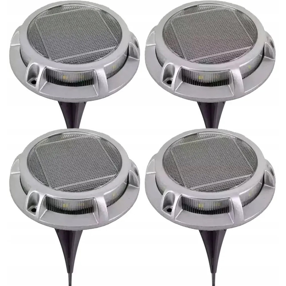 Комплект солнечных садовых светильников SuperLED Premium диск 4шт - Фото 3