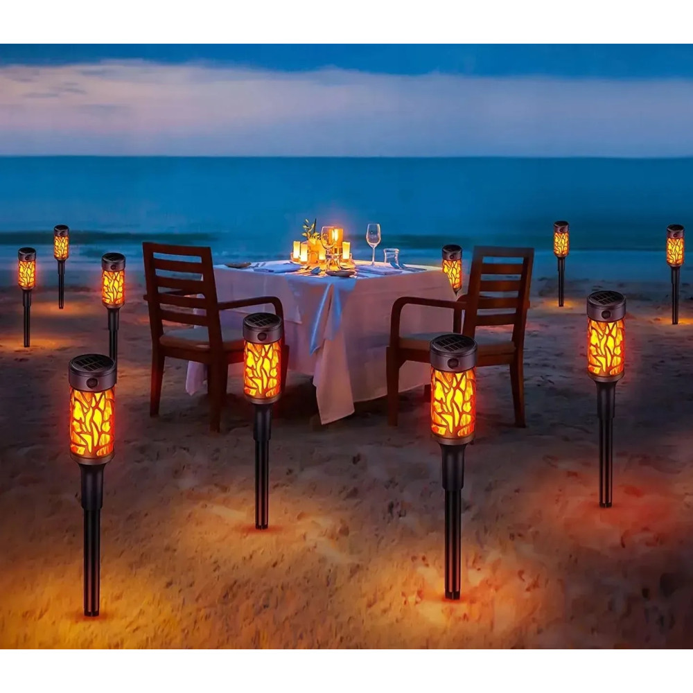 Светильник садовый на солнечной батарее SuperLED с имитацией пламени, набор 6 шт - Фото 8