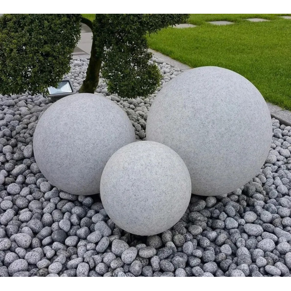 Светильник садовый каменная лампа шар 40 см -
                                                        Фото 2