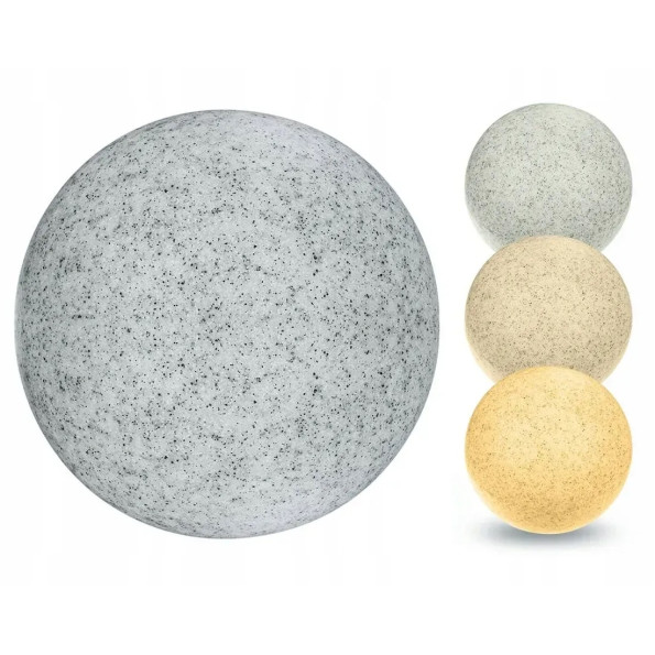 Светильник садовый каменная лампа шар 40 см -
                                                        Фото 3