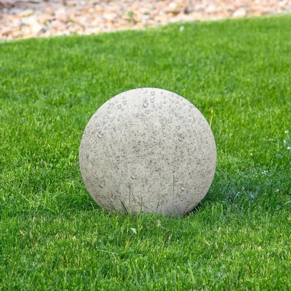 Светильник садовый каменная лампа шар 40 см -
                                                        Фото 9