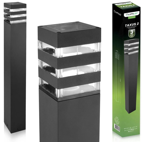 Садовый фонарь-столбик — 80 см, сетевой, Lumiled Taxus2