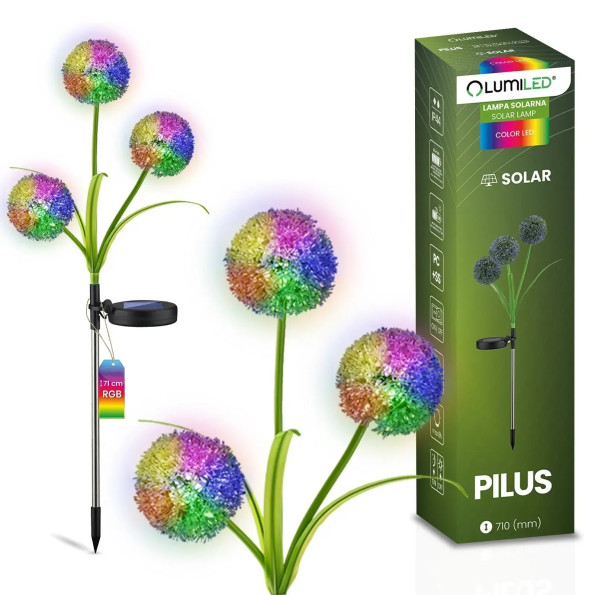 Лампа на солнечной батарее «Одуванчик» с RGB-подсветкой, Pilus