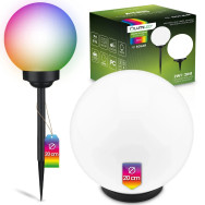Садовый декоративный RGB-шар 20см на солнечной батарее ATRIS