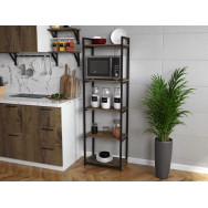 Лофтовий стелаж на кухню на 5 полиць з ЛДСП аліканте Лофтовий стелаж на кухню на 5 полиць з ЛДСП аліканте