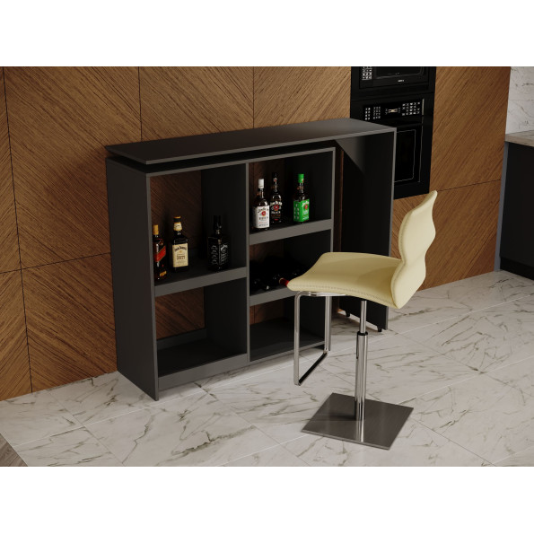 Барная стойка трансформер на кухню c 5 ячейками антрацит -
                                                        Фото 3