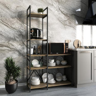 Лофтовий стелаж на кухню з полицями з ЛДСП и металу аліканте Лофтовий стелаж на кухню з полицями з ЛДСП и металу аліканте